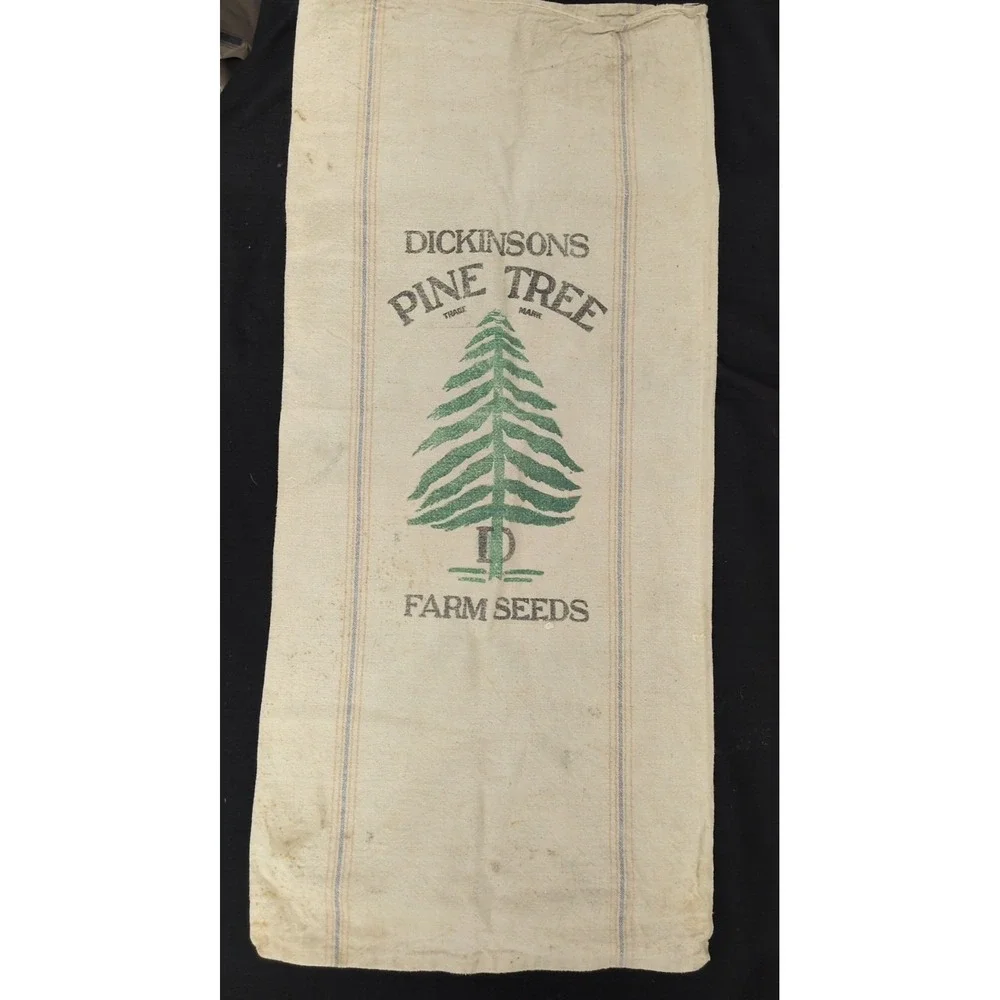 Christmas Tree Bemis Seamless Dickensons Pine Farm Decor Feed Sack Farmhouse